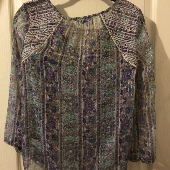 American Eagle peasant blouse sz small - Picture 3 of 3